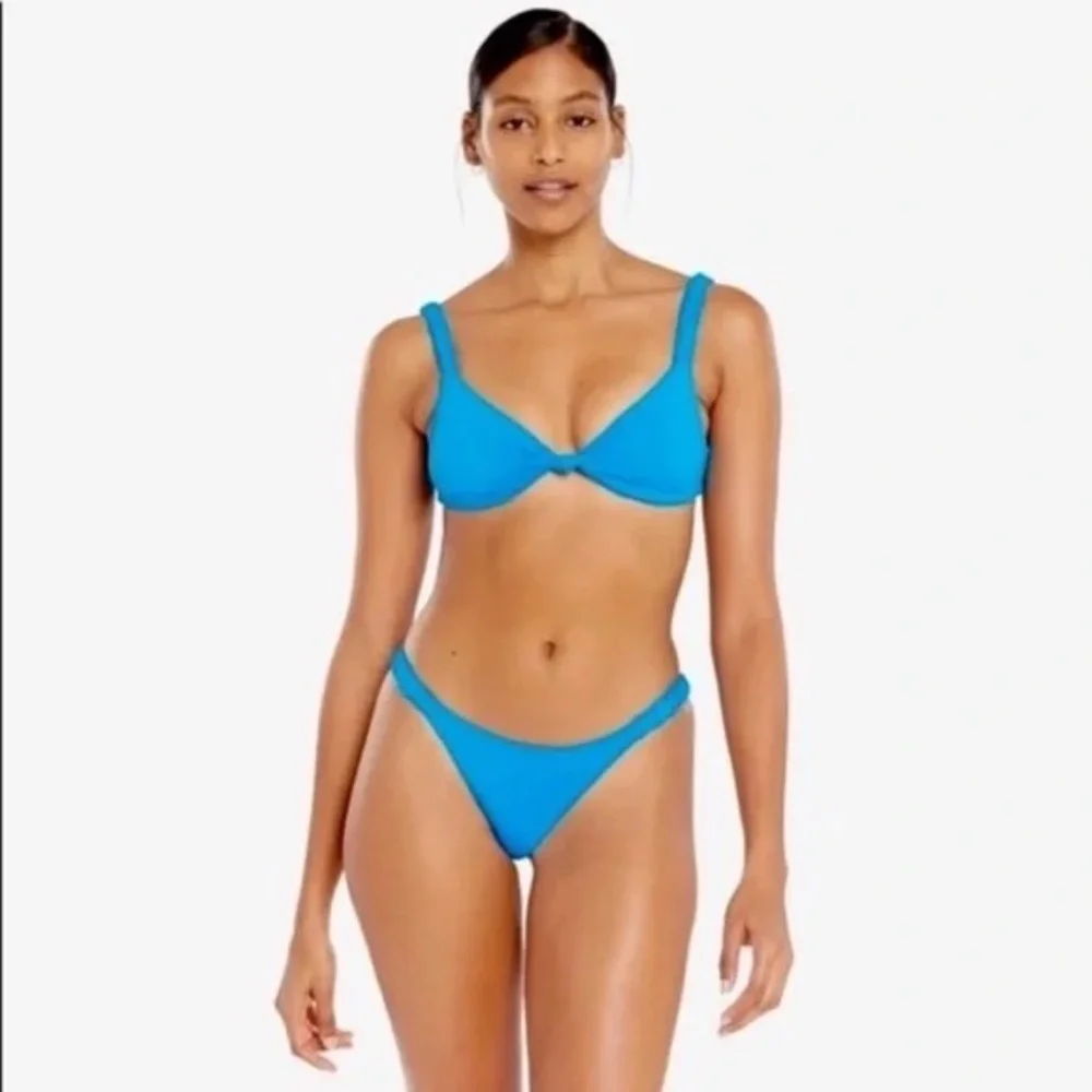 New Vitamin A Zuri Bralette in Cerulean Blue Bikini Top 31477